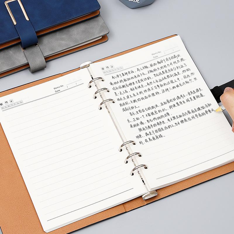 A5/B5 Loose-leaf Notepad: Business Meeting Notebook with Detachable Pages and Custom Logo Printing