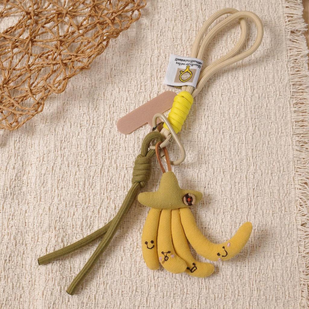 Korean Handmade Fabric Lion Keychain & Bag Pendant - Cartoon Animal Hanging Ornament