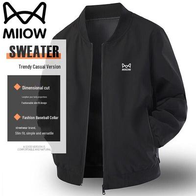 MaoRen Men's Casual Baseball Collar Jacket