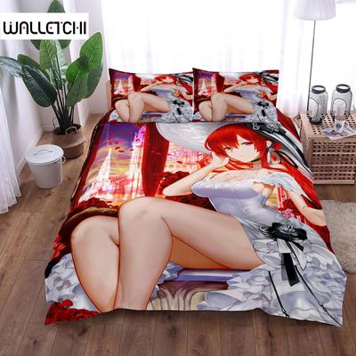 Azur Lane Duvet Cover Set King Queen Double Full Twin Single Size Bed Linen Set