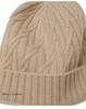 Women's Warm Cable Knit Turn-up Hat - Pure Cashmere, Ear Protection, Windproof, Solid Color for Autumn/Winter