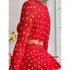 Weitärmelige Pyjama-Netz-Spitzen-Transparenz-Sex-Unterwäsche-Nachthemd-Anzug Damen