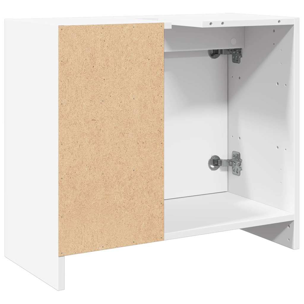 Bathroom Vanity Unit White 63 X 29 X 55 Cm Engineered Wood
