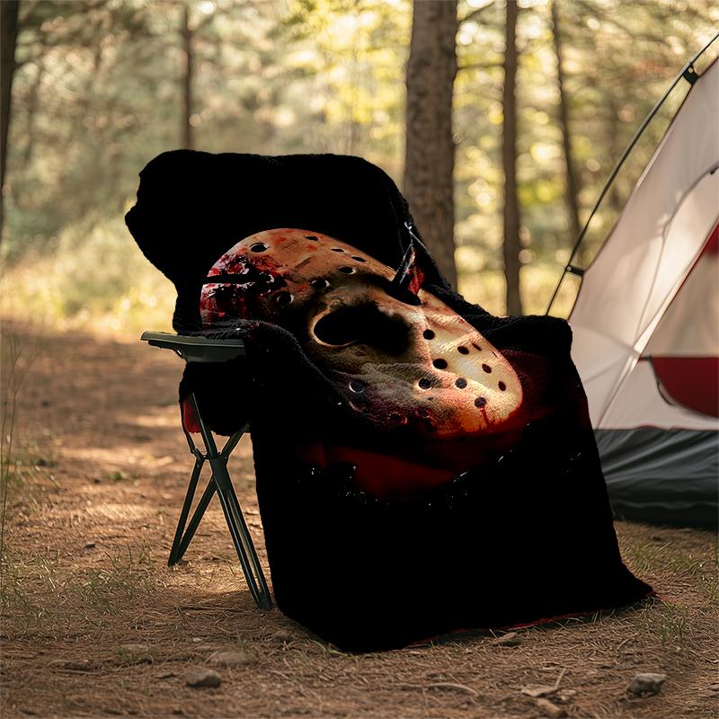 Friday the 13th Theme Printed Blanket - Perfect for Couch, Bed, Travel & Outdoor Use | Machine Washable, Cozy & Durable.