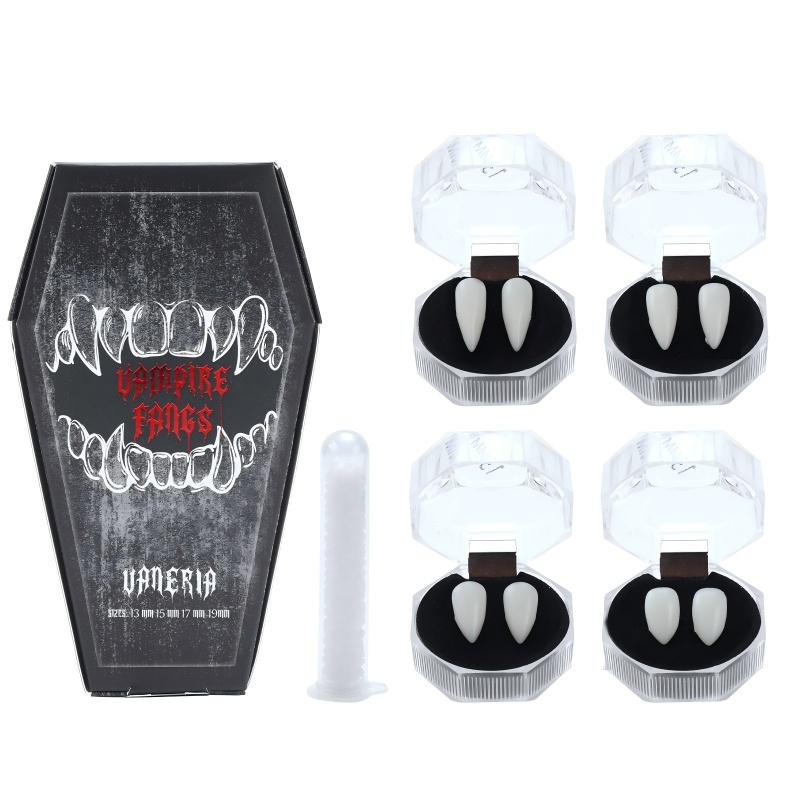

Зубы вампира Клыки Протезы Реквизит Костюм на Хэллоуин Реквизит Накладные зубы Твердый клей Клей для протезов Декор для вечеринки на Хэллоуин