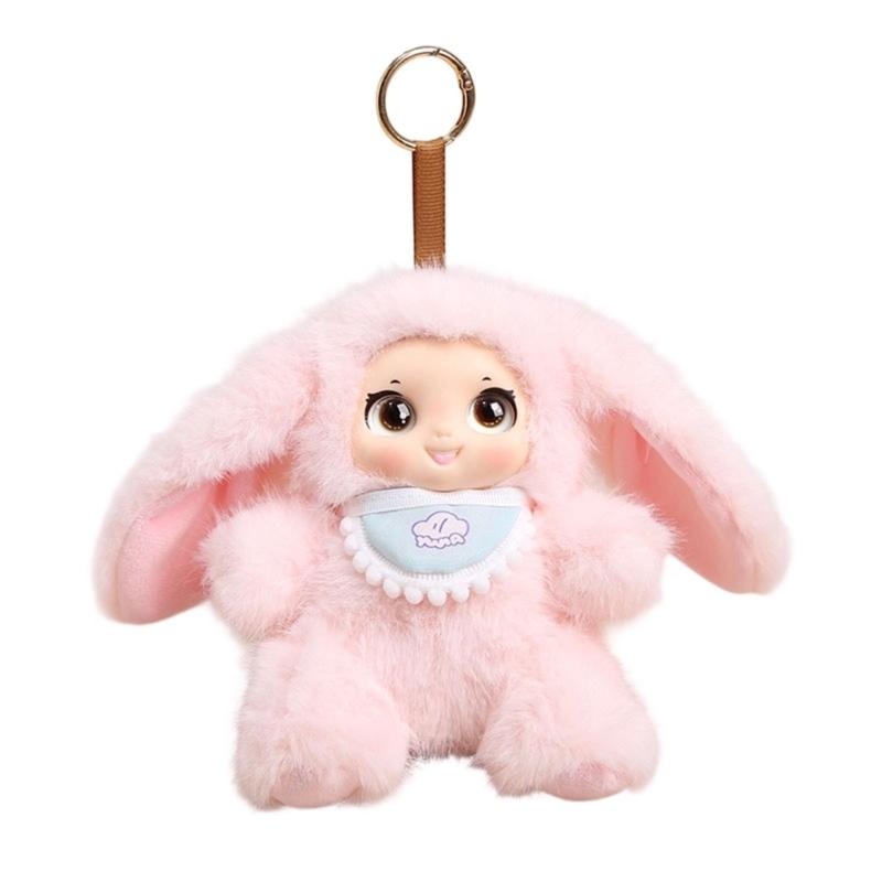 Fashionable Plush Doll Keychain In Sitting Pose 16cm Long Fashion Backpack Charm For Personalizing Keys And Bags