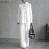 Women Long Sleeve Blouse and Pants Casual Two Piece Suit Sets
