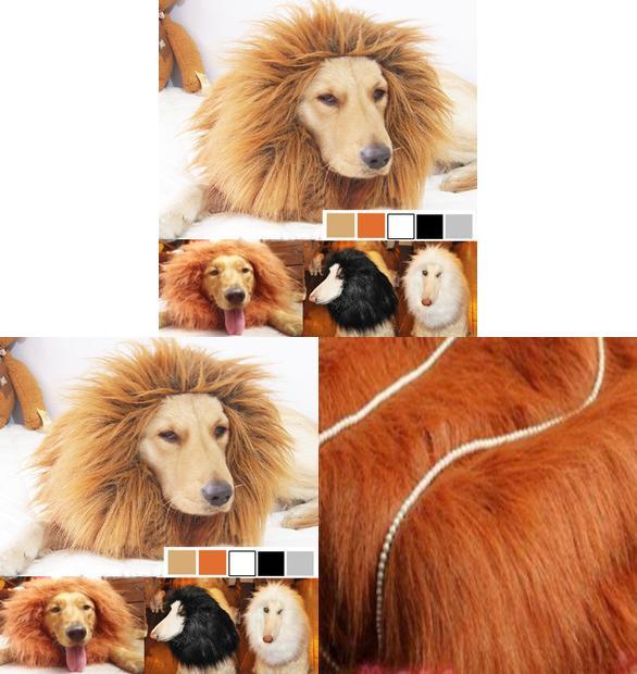 Jungle King Pet Costume Lion Hat With Faux Fur For Small Dogs