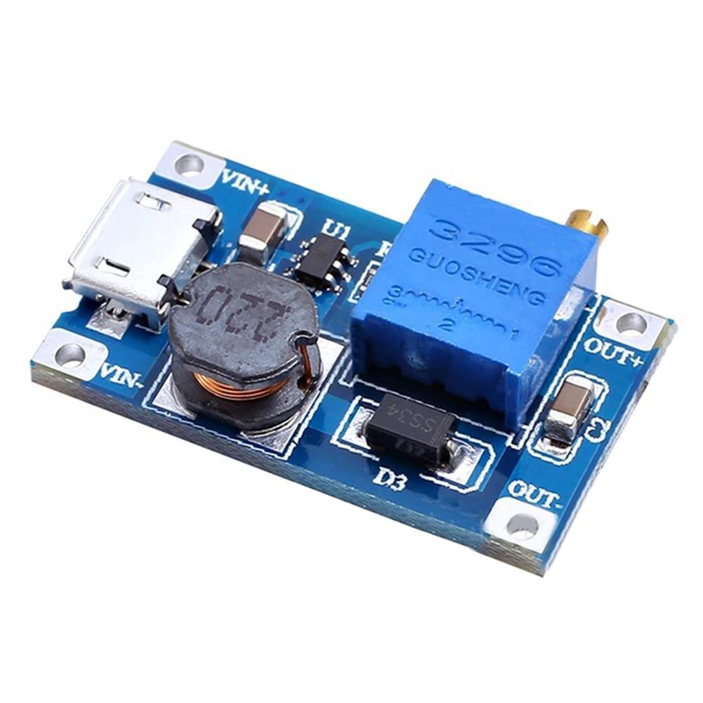Boost Regulator 2A 2/24V Boost To 5/9/12/28V Power Supply Module Adjustable DC-DC Step Up Converter Booster MAX Output 28V 2A