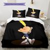 Titeuf Bedding Quilt Set Quilt Cover Pillowcase Home Decoration Birthday Gift (1 * Duvet Cover + 2 * Pillowcase, Without Core)
