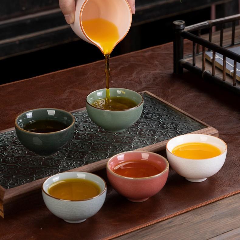 Цзяньчжэнь Пять Стихий Одиночный Стаканчик Набор для Kung Fu Чаепития Мастерский Стаканчик Персональный Особый Большой Керамический Чайный Стаканчик Подарочная Коробка Подарок