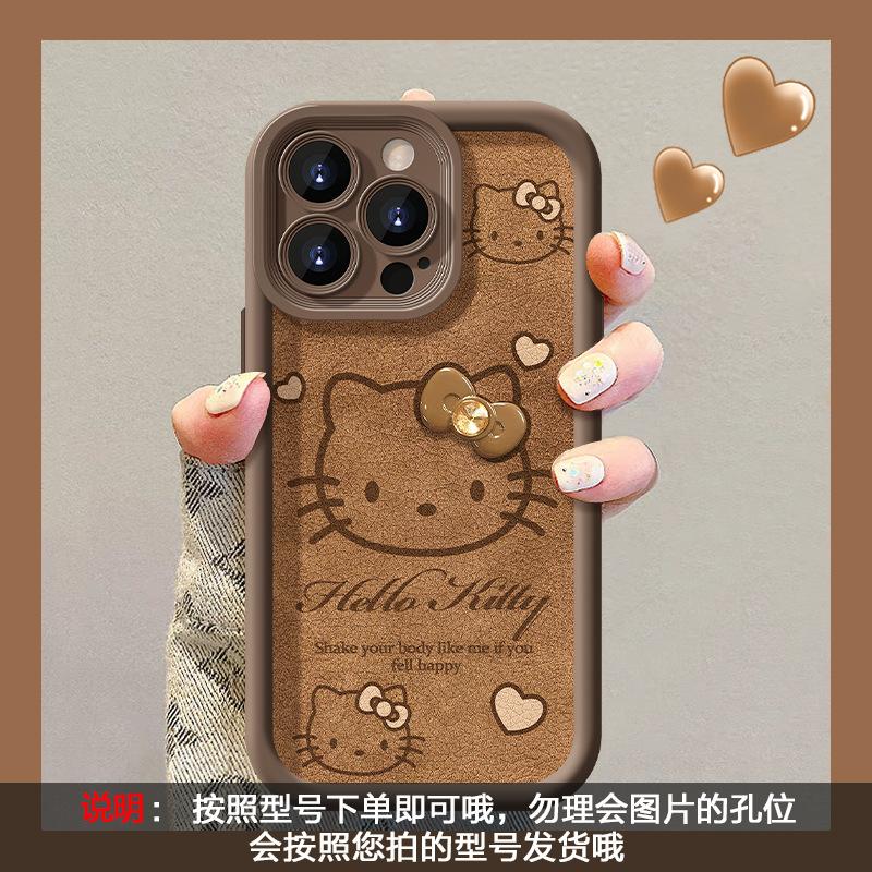 Cat Bow Doll Lanyard Suitable for Apple 11PRO Mobile Phone Case Huawei OPPO Xiaomi VIVO Lambskin X