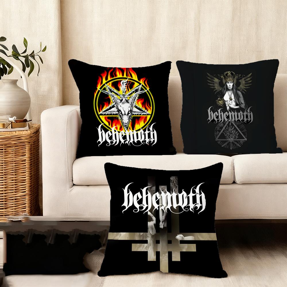 BBEHEMOTH Band Cushion Cover Plush Fabric Soft DoubleSided Printed Sofa Warm Winter Home Child Gift Pillow Case
