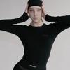 Korean Badblood BCAC Series Women's American Spicy Girl Long Sleeve Slim-Fit Solid Color T-Shirt