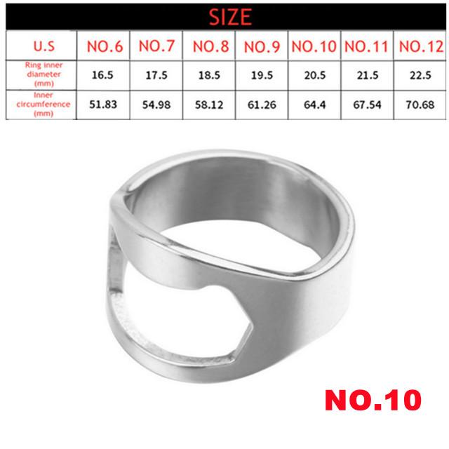 Prstencový otvírák na láhve Prsten 17mm/18mm/19mm/20mm Průměr Otevírací kroužek na pivo Nástroj na otevírání pivních lahví Kuchyňské doplňky Gadgety