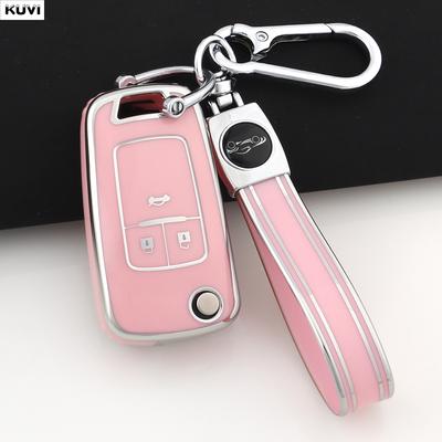 3 Buttons Tpu Pink Car Key Case Cover Shell Fob Keychain For Chevrolet Cruze Aveo Camaro Epica Lova Sail Spark Opel Astra Corsa