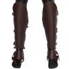 Mittelalterliche Gamaschen Ritter Stiefelüberzüge Gamaschen Kunstleder Beinschützer Renaissance Kostümzubehör für Damen Herren Geschenke