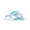 Three-Piece Marine Turtle Animal Digital Print Quilt Pillowcase Bedding Home Textile Kit