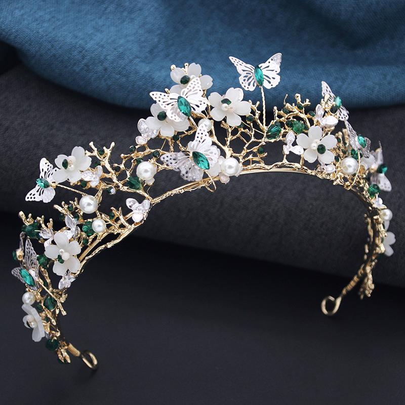 Luxury Wedding Crown Princess Tiaras and Crowns for Party Birthday Butterfly Tiara Hair Jewelry Bridal Dress Accessories