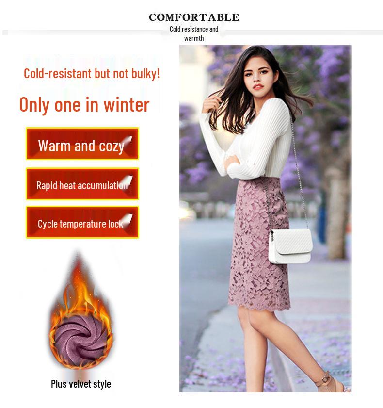 Damen Sommer Schlankmachender Spitzen-Midi-Rock - Französische Fee A-Linie Bodycon