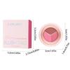 HANDAIYAN 4pcs Tri-Color Blurring Blush Palette Set Matte Cream Blush Mud Natural Soft-Focus Long-Lasting Waterproof Face Makeup Cosmetics
