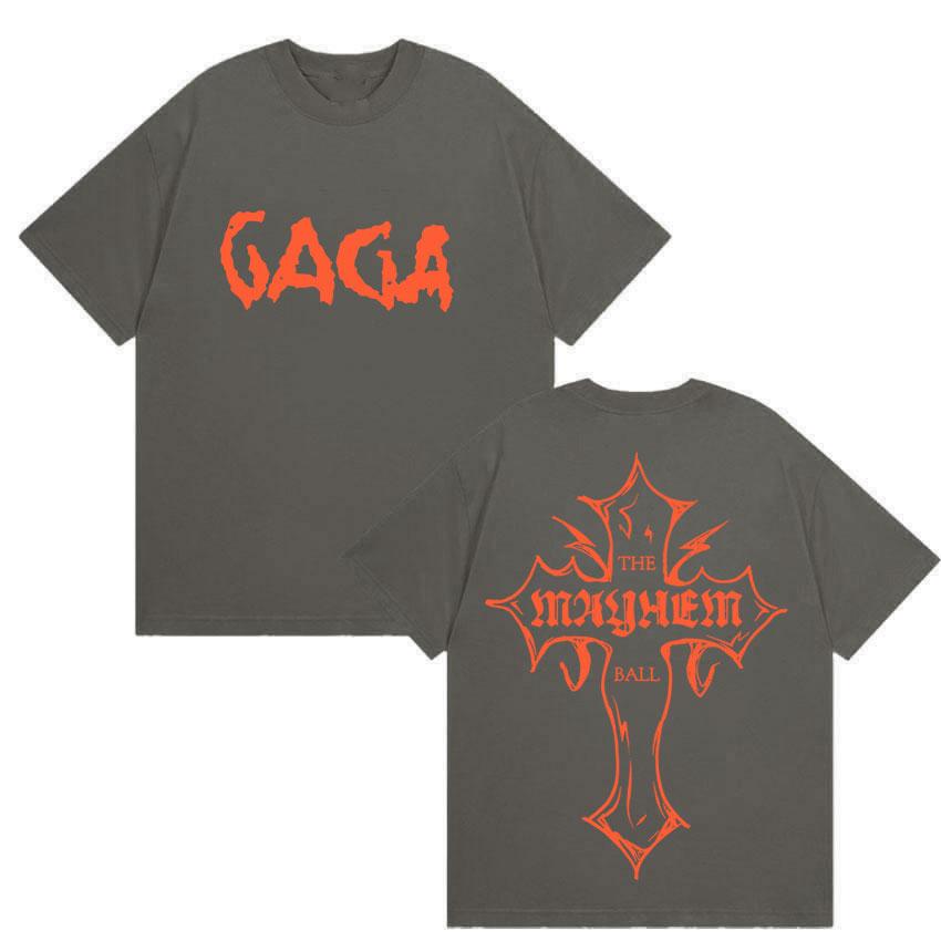 Lady Gaga The Mayhem Ball Album 2025 Print T-Shirt Unisex Women Summer Harajuku Vintage Oversized Cotton T Shirt Hip Hop Streetwear
