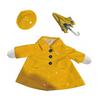 1 Set Porch Goose Rain Jacket Yellow Raincoat Hat And Umbrella Waterproof Goose Outfit Fits 23 Inch Porch Goose for Yard Lawn Decor