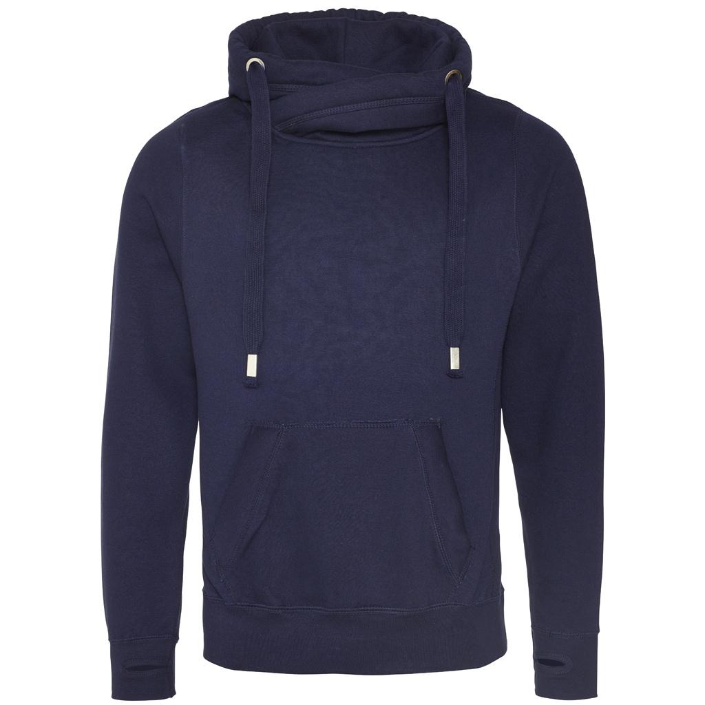 Awdis Unisex mikina s kapucí pro dospělé s překříženým výstřihem