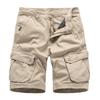 Pantaloni scurți de vară pentru bărbați, din bumbac, cu talie mijlocie