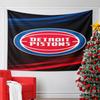 "Detroit Pistons Basketball Logo Design" Pattern Wall Hanging Tapestry Decorative Tapestry Home Decor for Bedroom and Living Room