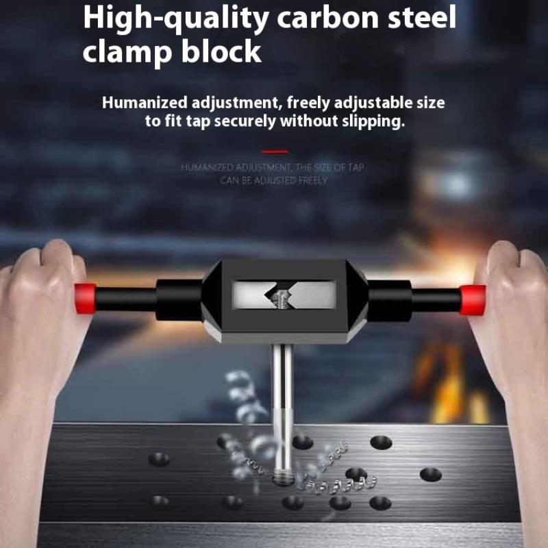 Adjustable Tap Wrench Handle For M1-M8~M5-M20 Metric Taps Hard High Carbon Steel Tap Reamer Hand Threading Tools