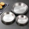 304 Stainless Steel Round Non-stick Cake Pan Pizza Baking Tray Steamed Food Barbecue Storage Plate Kitchen Tools
