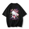 Kawaii Cartoon Fun Printed Womens Tshirt Summer Couple Y2K Anime Printed Loose Cotton Plus Size TShirt