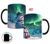 Christmas Christmas Northern Lights Color Changing Cup Ceramic Coffee Mug Snowman Christmas Tree