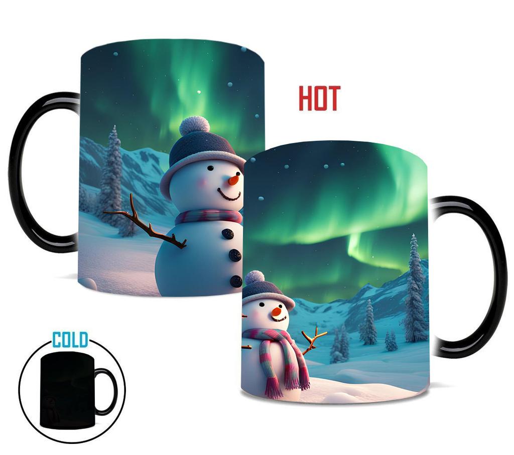 Christmas Christmas Northern Lights Color Changing Cup Ceramic Coffee Mug Snowman Christmas Tree