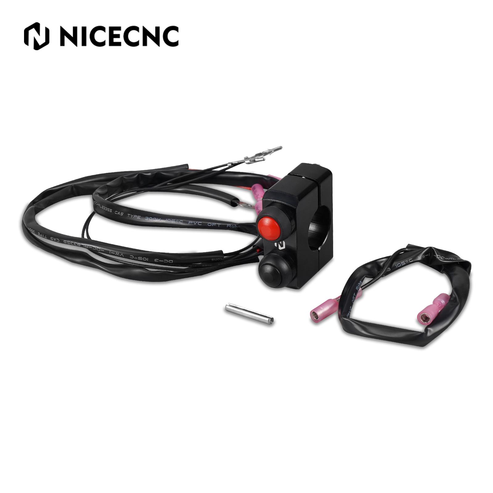 NICECNC For KTM EXC 300 2008-2023 Start Kill Stop Switch Button For Husqvarna TE 300 FE 450 2014-2023 GasGas EC 300 2021-2023 армия зеленый