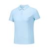Godri Fashion Simple Moisture-Wicking Quick-Dry Short Sleeve Polo Shirt Women Tops Ice-Blue P225W210-03ZS