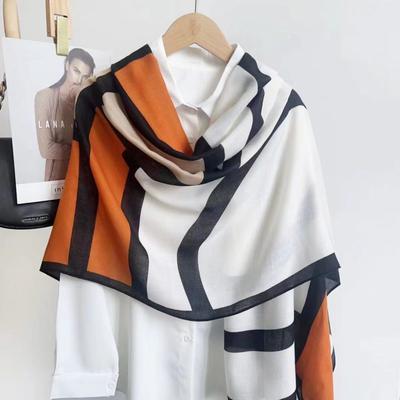 Thin Silk Scarf Cotton Linen Scarf for Women In Autumn and Winter Korean Style Versatile Long Scarf for Summer Sun Protection Shawl