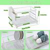 Dish Drying Rack, 2 Tier Dish Racks for Kitchen Counter, Large Drying Rack with Drainboard, Rustproof Dish Drainer Organizer