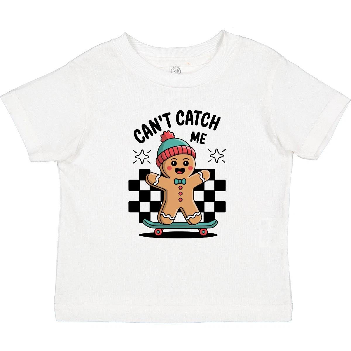 

Inktastic Can t Catch Me Gingerbread Man Toddler T-Shirt Skate Board Child Kid 150