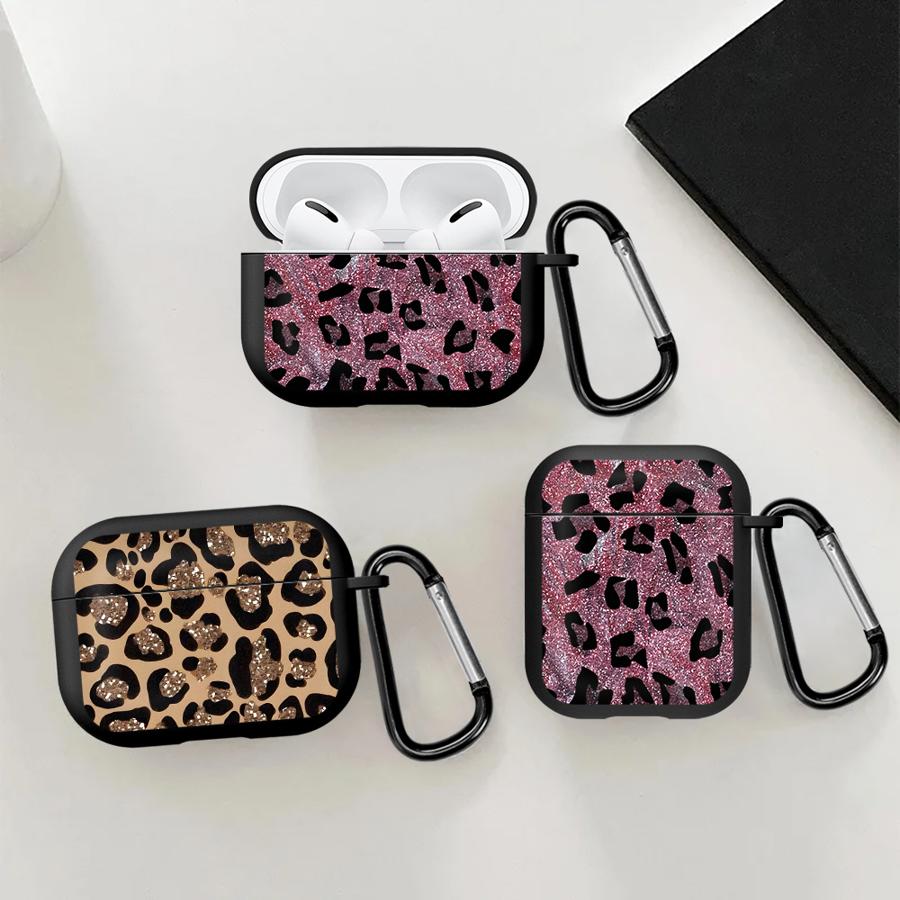 Earphone Cases Cover Case For Airpods 4 3 Pro2 Pro3 2 1 Pro Cartoon Leopard Print Pattern