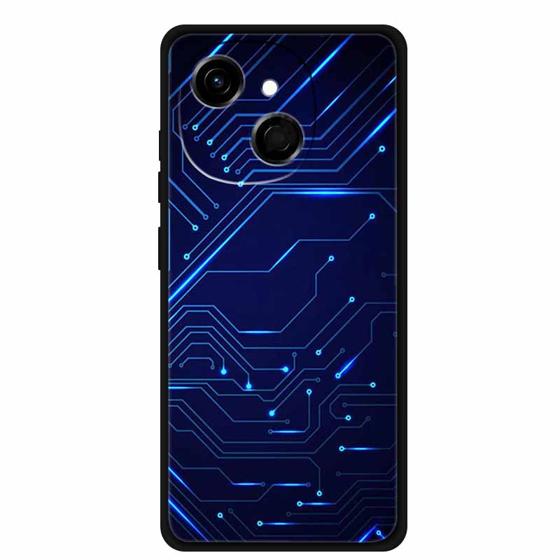For Tecno Spark 40C Case Soft Black TPU Silicone Back Shockproof Cover for Tecno Spark40C 40 C Case Pop 10 Pro Butterfly Funda