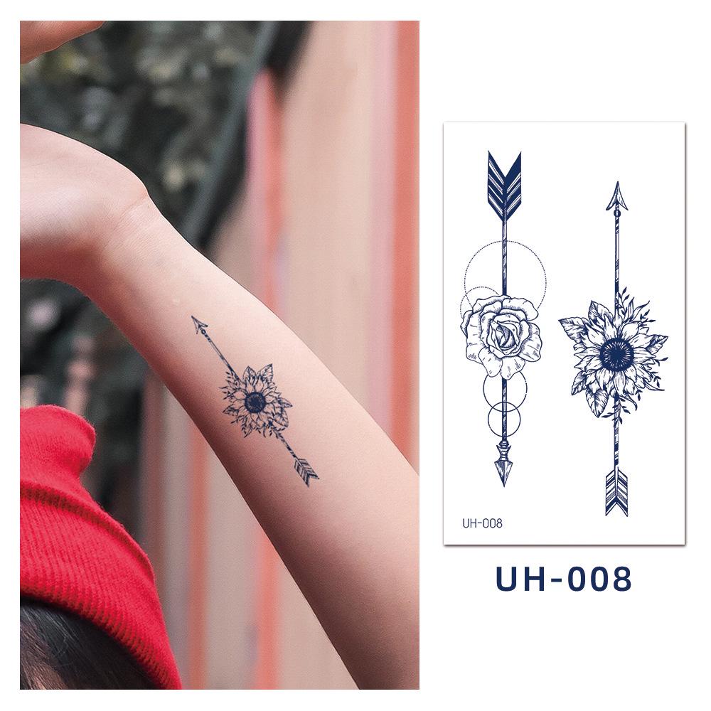 Korean Harajuku Semi-Permanent Waterproof Herbal Tattoo Stickers - Fresh Fruit & English Letters 105*60MM