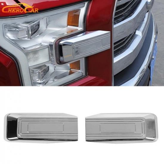 2x Car Front Bumper Headlight Grille Cover Trim for Ford F150 2015+ Accessories