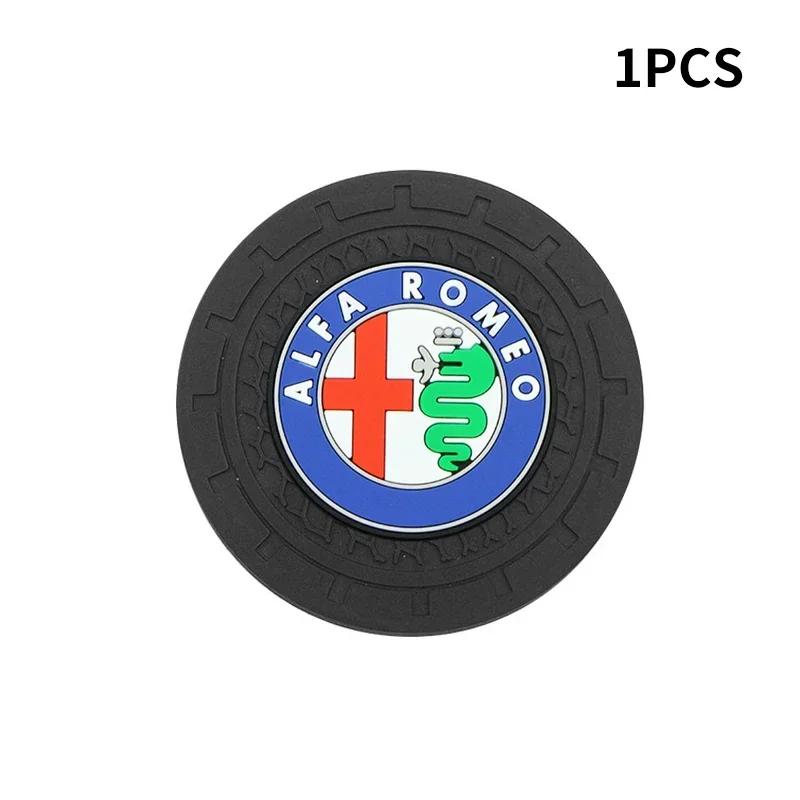 

For Alfa Romeo New 1/2pcs Car Coaster Mats Water Cup Non-slip Pads for Alfa Romeo Spider Giulia Giulietta 147 156 159 Mito Stelv