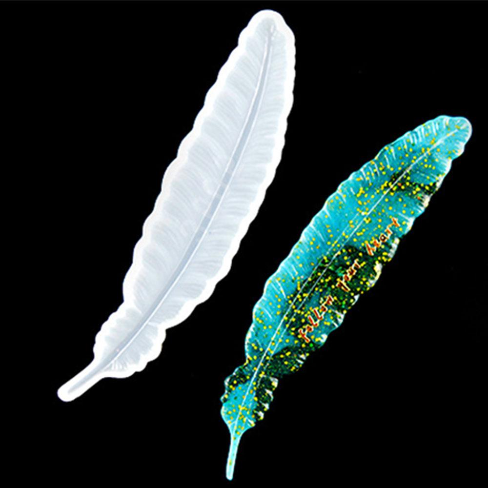 1PC Pick Rectangle Feather Instrument Shape Silicone Bookmark Resin Mold For Making Epoxy Resin Jewelry DIY Crafts Transparent