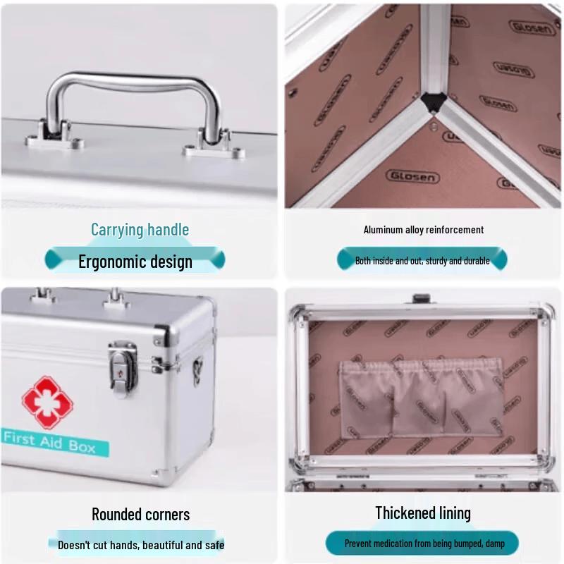 Jinlongxing 12-inch Aluminum Alloy Emergency First Aid Kit
