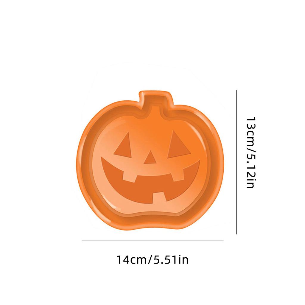 Creative Party Candy Tray High Capacity Pumpkin Shape Halloween Party Supplies Cookie Tray Bright Colors Halloween Candy Dish