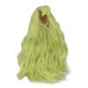 Green Doll Wig with Flat Soft Silk Doll Hair Versatile Long Curly Doll Synthetic Hair with a Simulated Scalp Design for Dolls Circumference