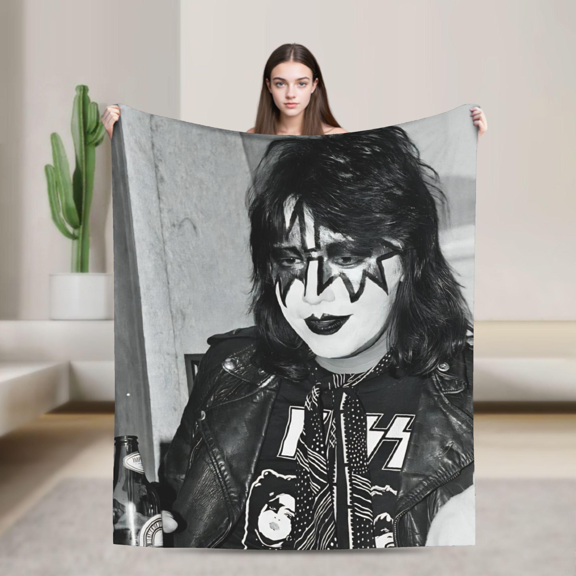 Ace Frehley The Spaceman 1951-2025 Print Blanket For Men Women Ultra Soft Kiss Band Throw Blankets for Bed Multiple Sizes 30x40in